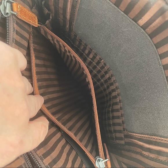 Jack Georges Voyager Collection Brown (Honey) Leather Small Backpack Bag #7133 - Picture 9 of 14